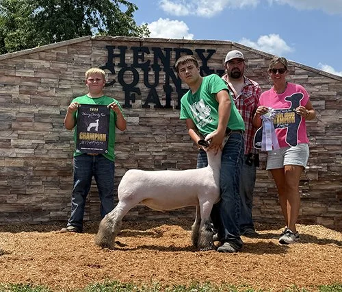  Tate Beard  
Reserve Champion Market Lamb 
2026 Henry County Fair 
Bred by Hobbs