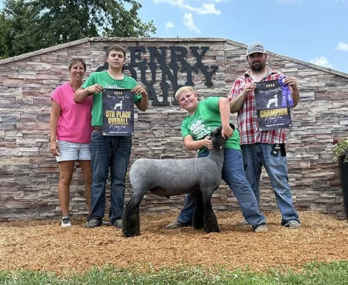  Jeb Beard  
5th Overall Market Lamb 
2026 Henry County Fair 
Bred by Hobbs