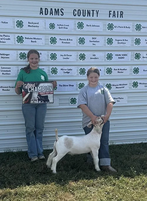  Raelee Ehlers  
Grand Champion Market Goat 
2026 Adams County Fair 