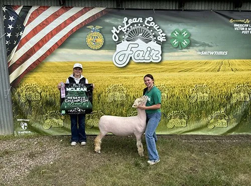   Brynn Iglehart  
Reserve Champion Overall Breeding Ewe 
2026 McLean County Fair 