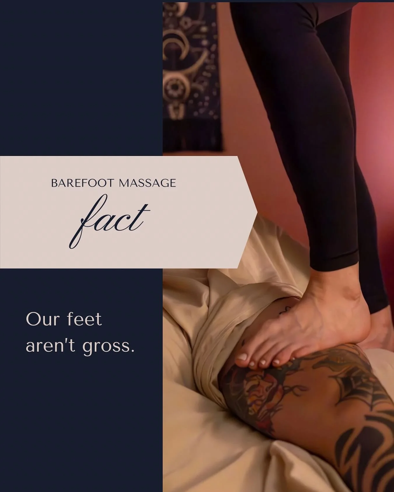 If you&rsquo;re a little weirded out by the whole &ldquo;feet&rdquo; thing, consider this: 

1. Your therapist&rsquo;s feet are kept clean and pristine! Think about how many surfaces your hands touch throughout the day - doorknobs, gas pumps, phones,