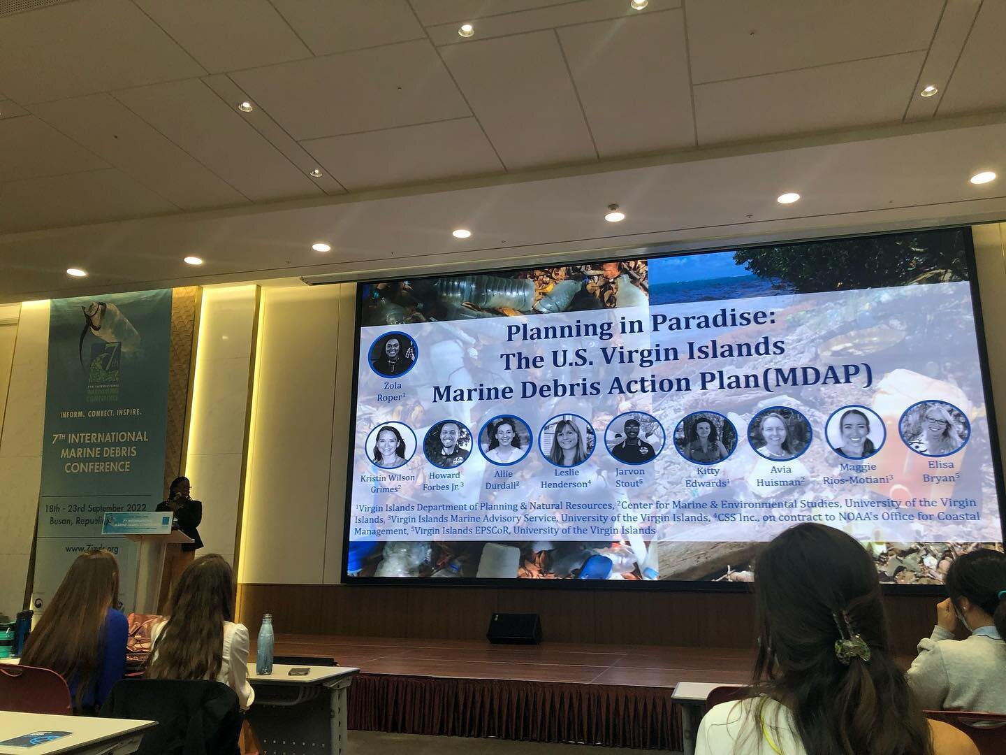 VI EPSCoR and MMES partners represent at the 7th International Marine Debris Conference in Busan, South Korea!