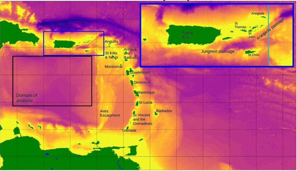 Comparative analysis of the performance of the GOFS, PSY4 and AMSEAS ocean model frameworks in the Virgin Islands and Puerto Rico coastal ocean.