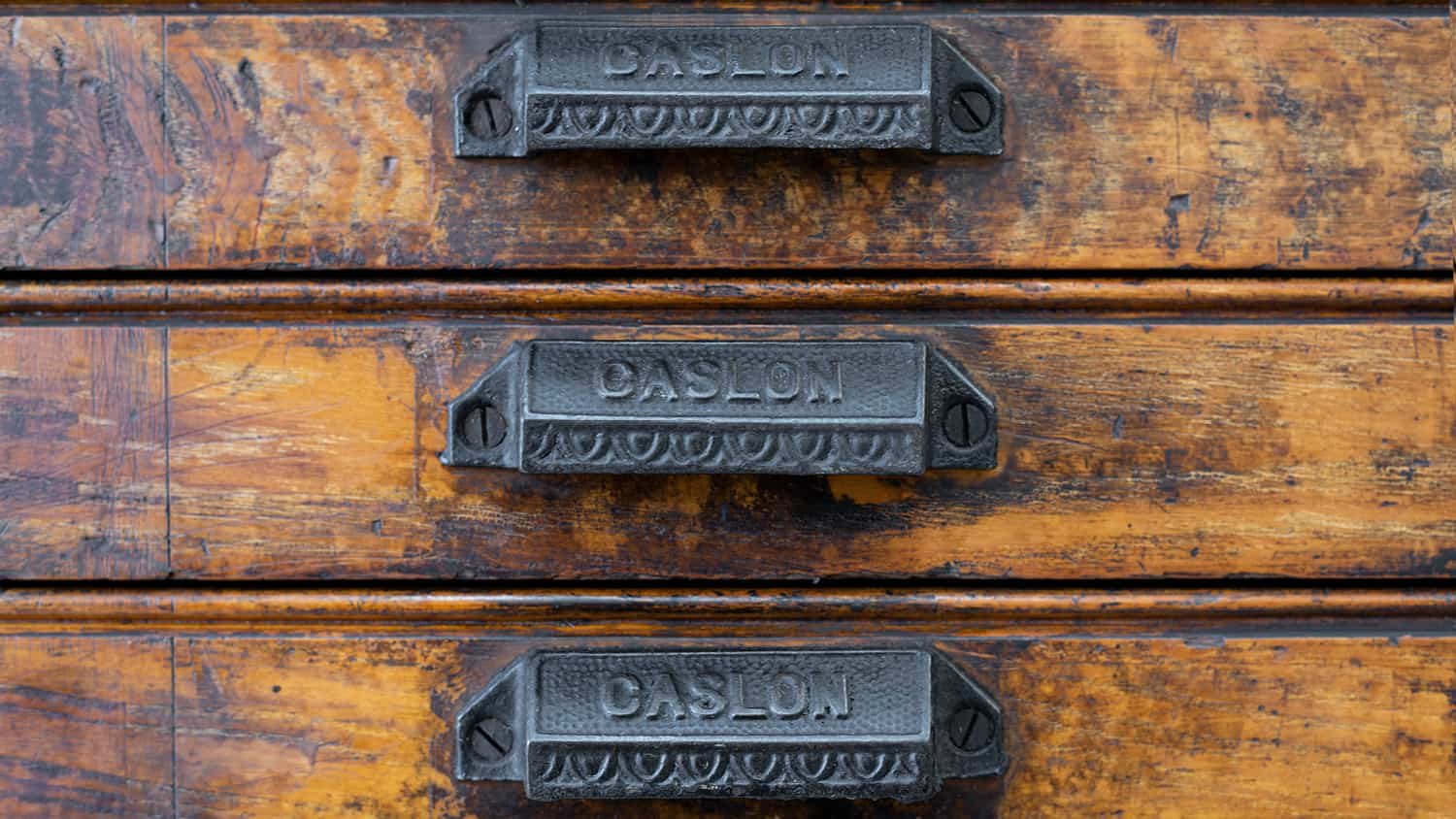  Caslon wood type cabinet 
