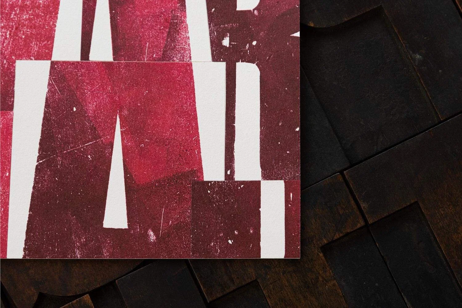 Close crop of The Cure record sleeve showing the detail in the marquetry.