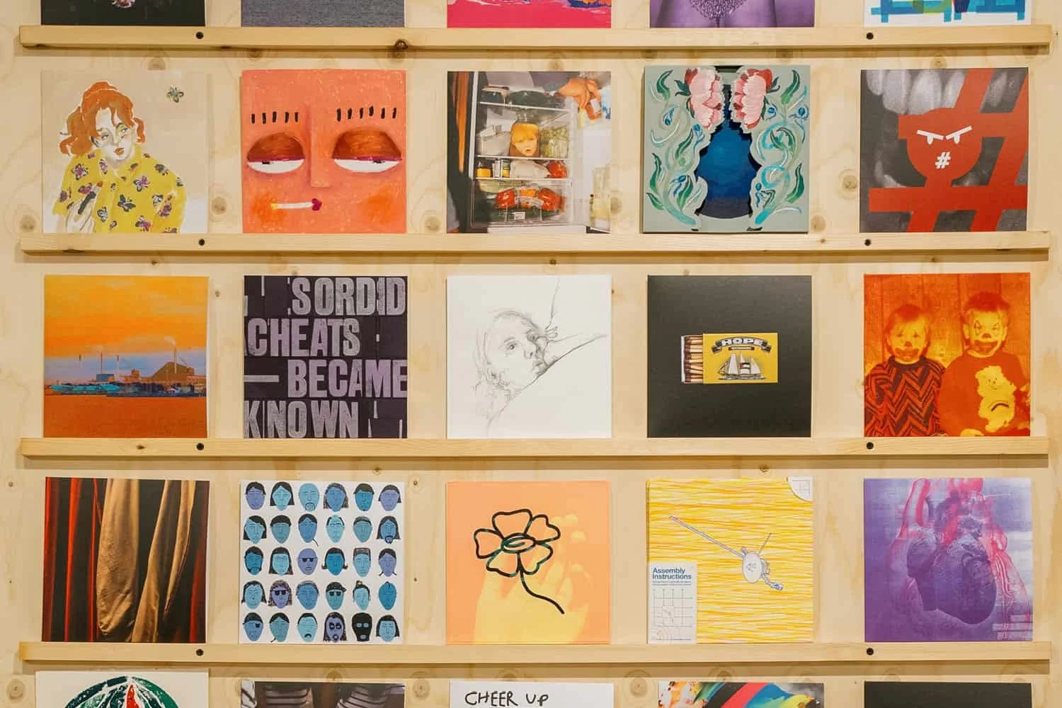 Our record cover in the exhibition at 180 Store, London