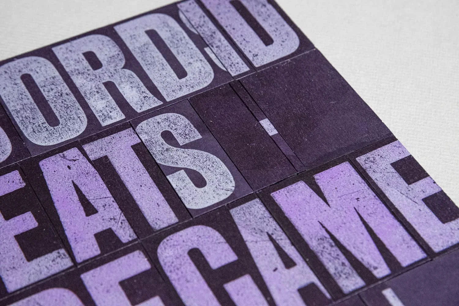 Wood type and collage detail for The Maccabees record sleeve for Secret 7