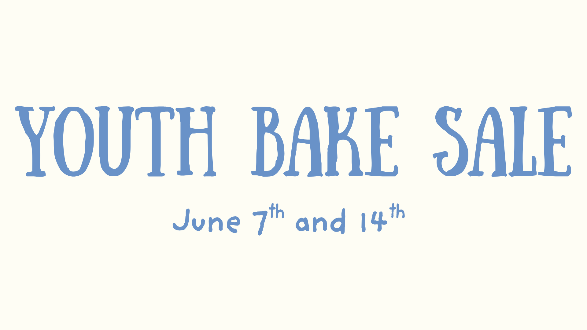 Youth Bake Sale Second