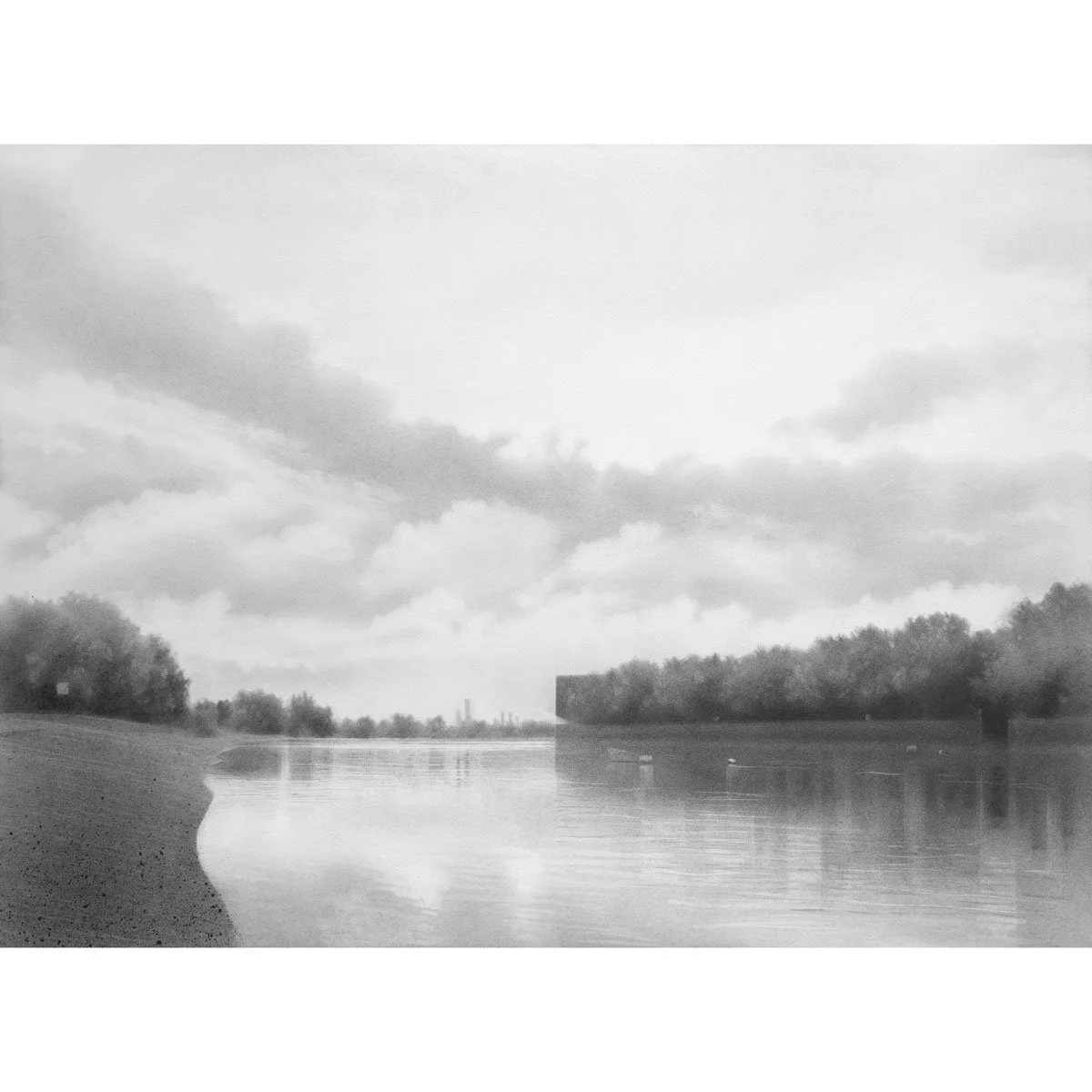 Thames series. Low tide, Putney (towards Hammersmith)
