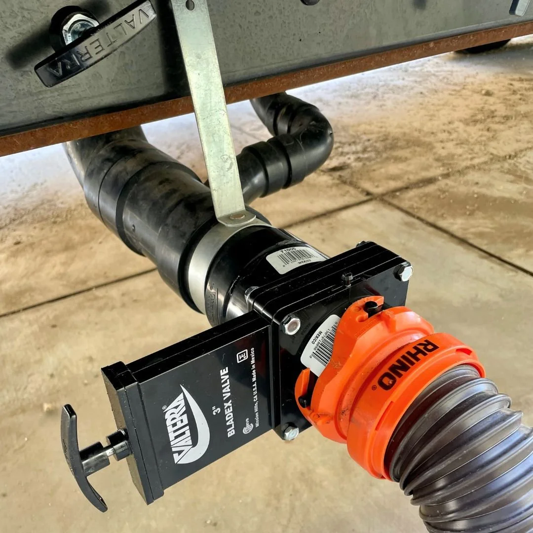 Black Waste Tank Dump Valve Installation