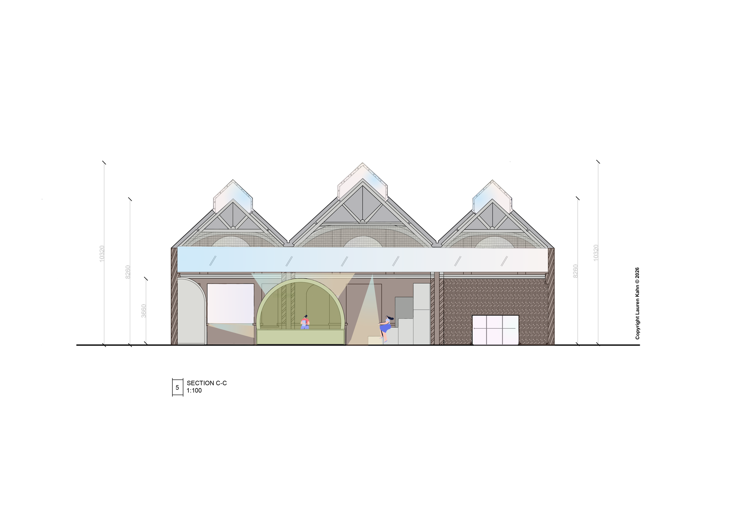 The merchandise stand can stock items from the artists and performers, act as an
information point, or exhibition area.