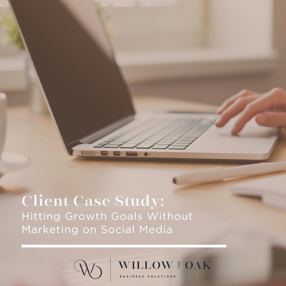 Client Case Study: One of our clients came to us KNOWING that she didn't want to have a social media presence altogether. It was the right decision for her personally and she didn't want to showcase her business on social media platforms at all, even
