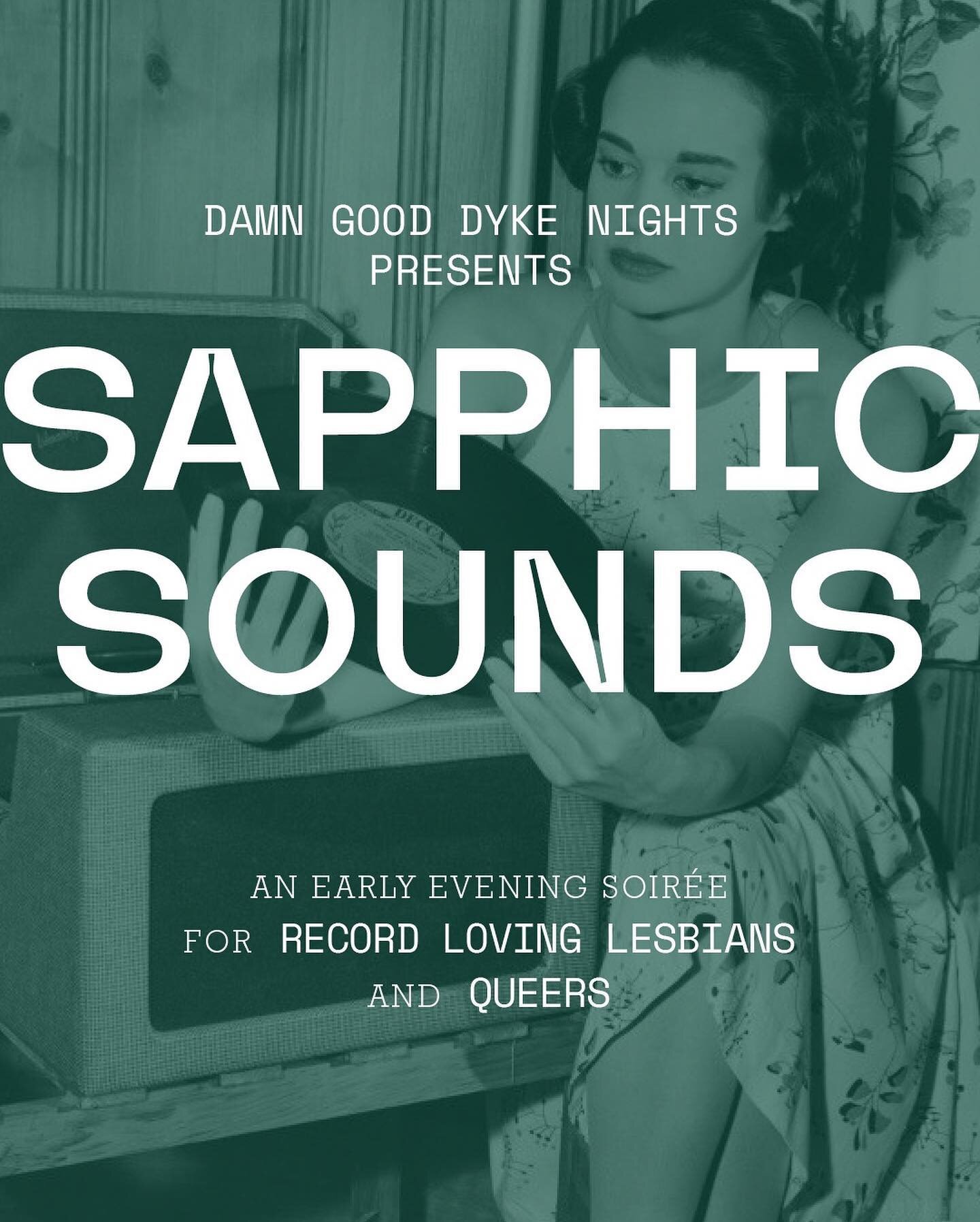 Introducing a NEW early evening soir&eacute;e for all the vinyl record-loving lesbians and queers! Join us for SAPPHIC SOUNDS on Wednesday, May 3rd at @marcopolotrattoriala with @damn.good.dyke.nights from 5 to 10pm for chill vibes, happy hour specia