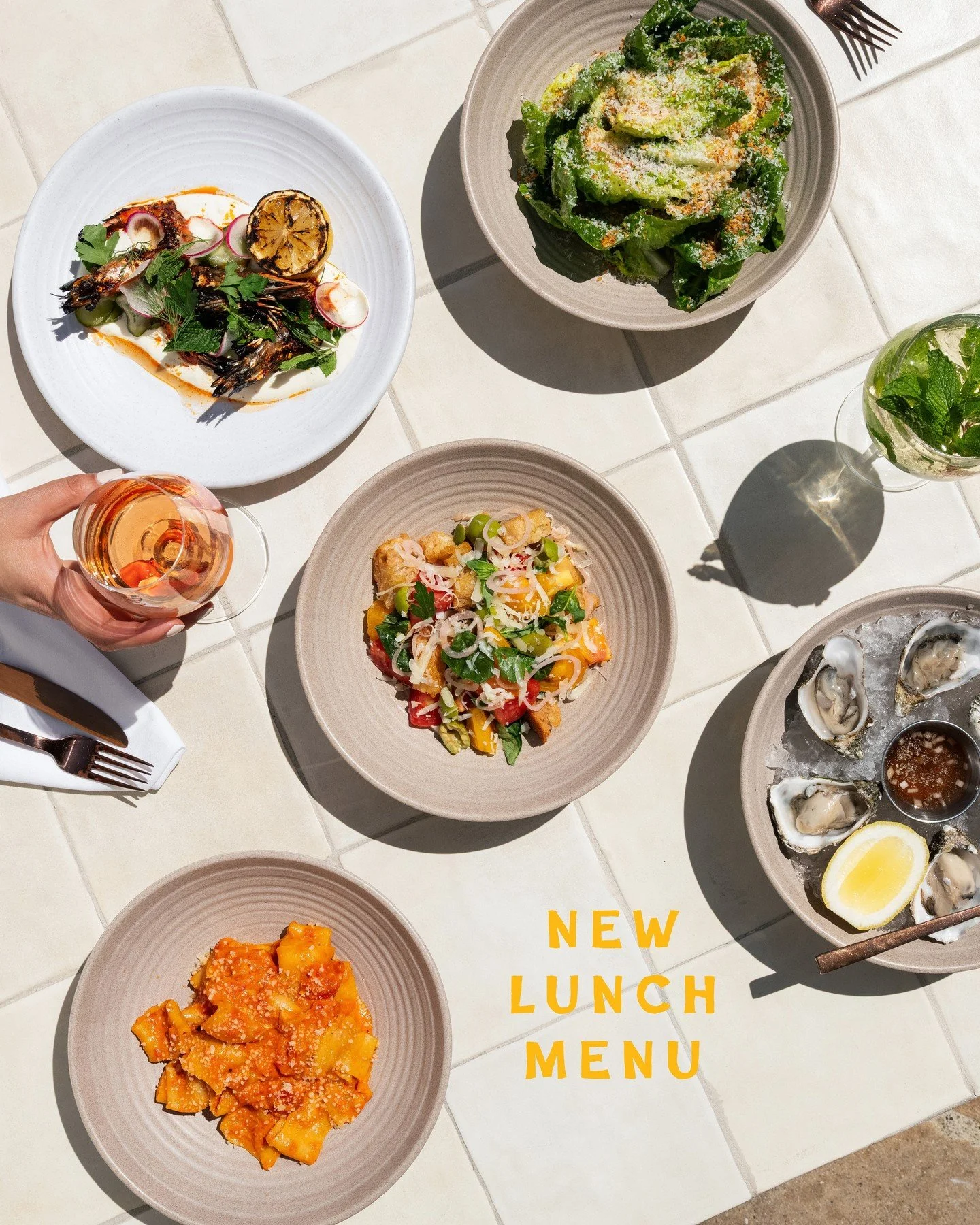 Introducing our NEW lunch menu, just in time for summer!⁠
Come try fresh new dishes including panzanella salad, ricotta gnocchi, Italian beef sandwich, and grilled prawns (now with some added spice 🔥⁠)⁠
⁠
Available daily