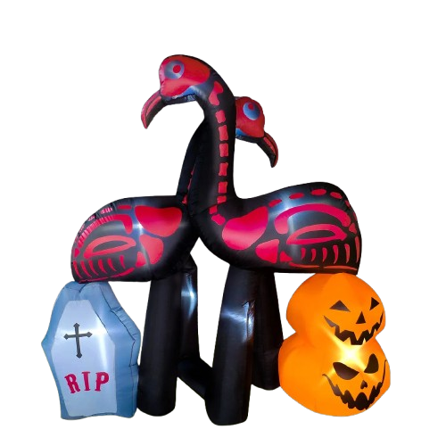 5ft skeleton flamingos