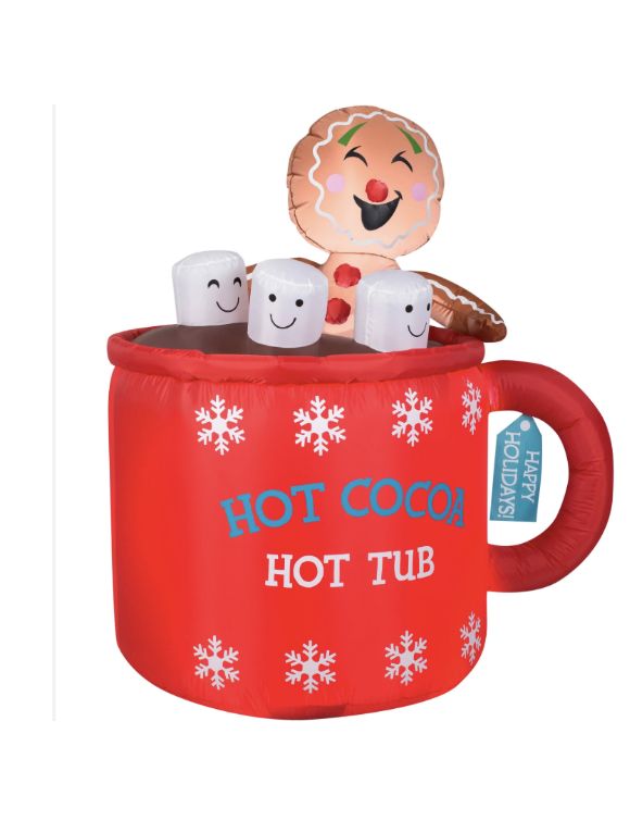 4.5ft Gingerbread hot cocoa hot tub