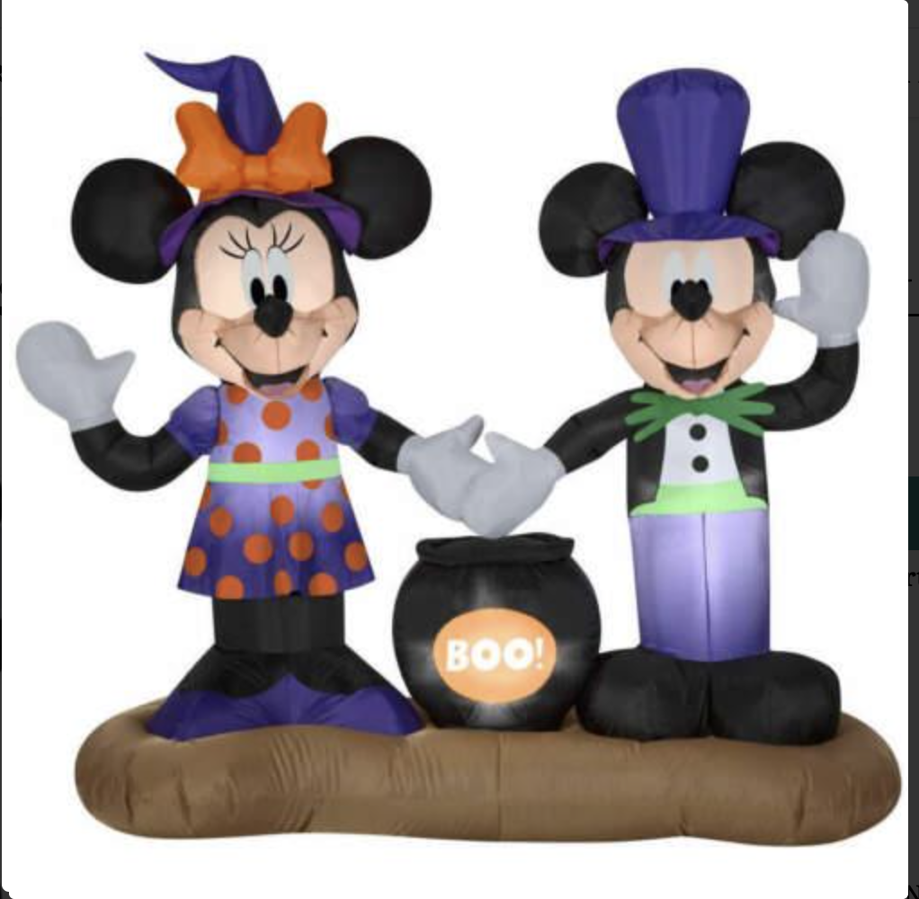 5.5ft Mickey and Minnie With Cauldron
