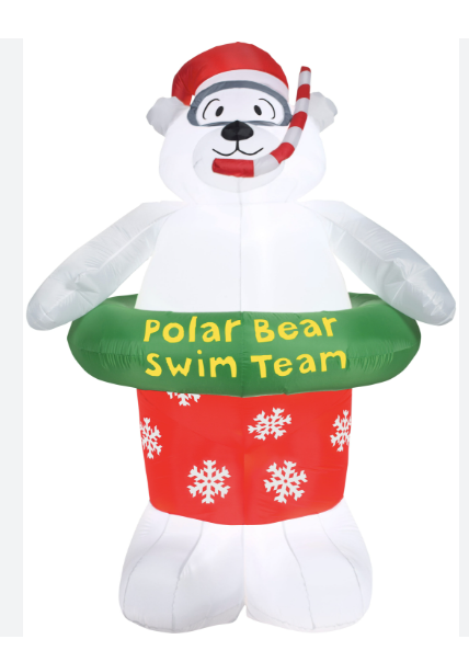 6ft Animated Shivering Polar Bear