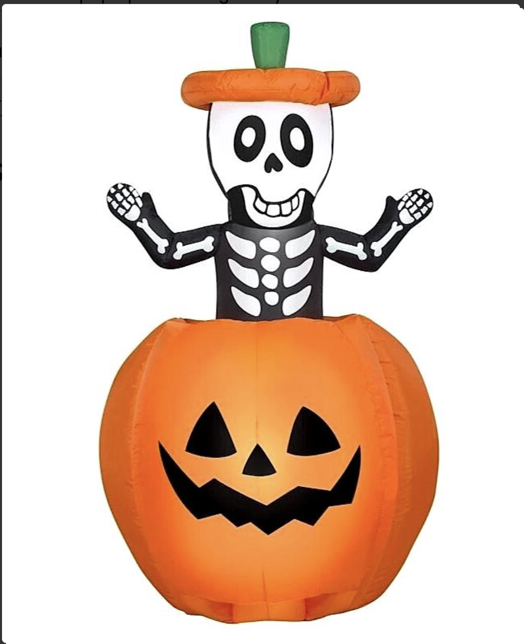 5ft animated pop up skeleton in pumpkin
