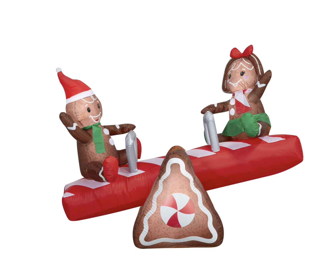 5.5ft Animated Gingerbread Couple On Teeter Totter