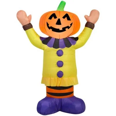 3.5ft pumpkin headed circus clown