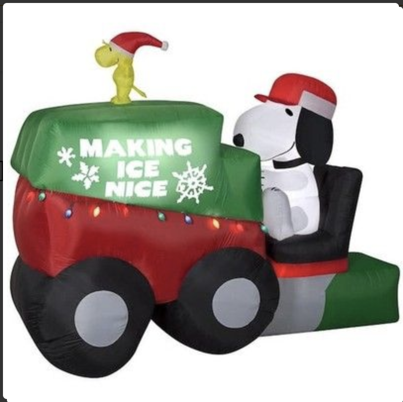 9ft Animated Snoopy Zamboni 