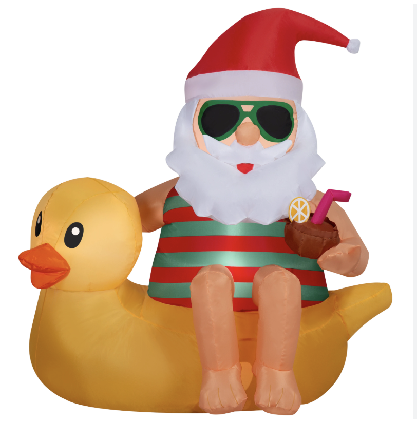 4.5ft Santa On Duck