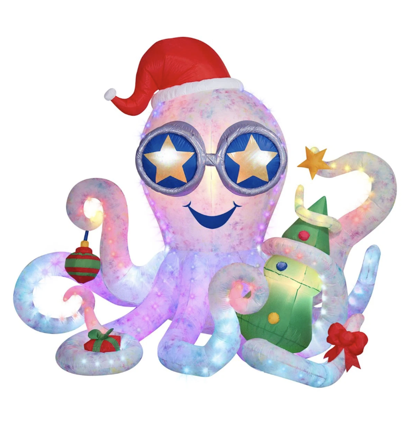 9ft Rainbow Wave Octopus