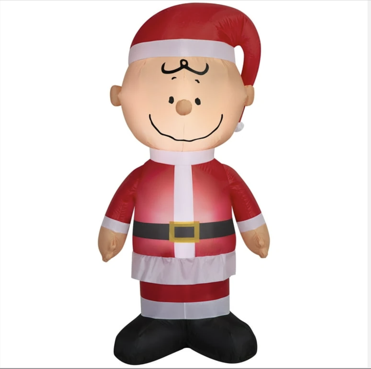 5ft Charlie Brown In Santa Suit