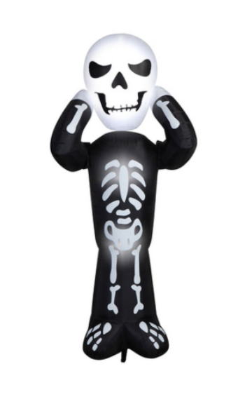 8ft animated head lifting skeleton 