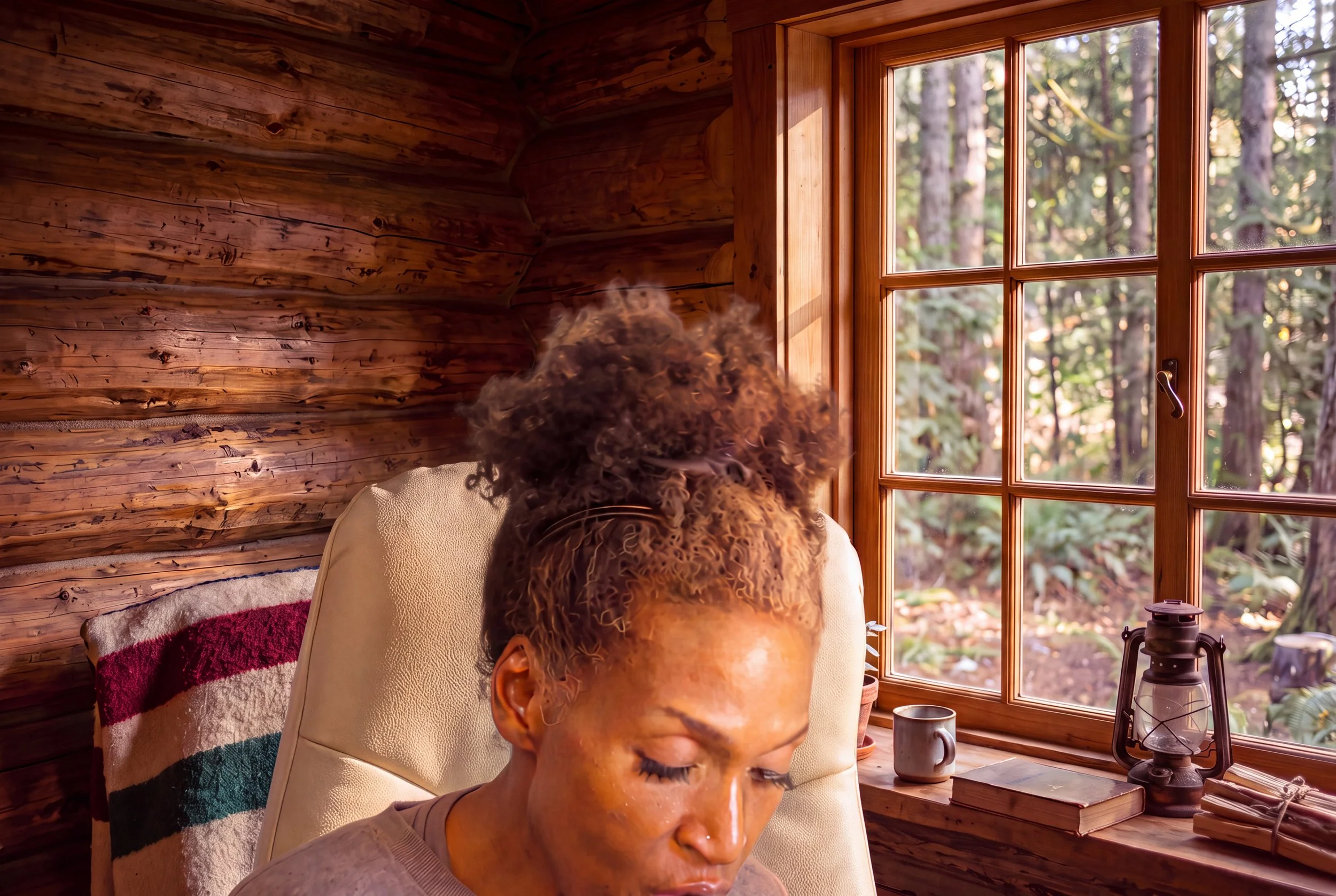 Writer at window