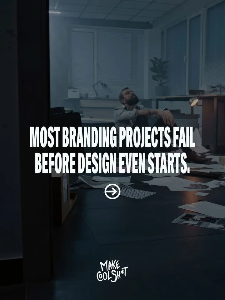 Most branding projects don&rsquo;t fail because of design. They fail because no real decisions were made.

No positioning. No audience. No alignment.

So design becomes decoration. And the brand gets rebuilt later.

Clarity isn&rsquo;t expensive. Con