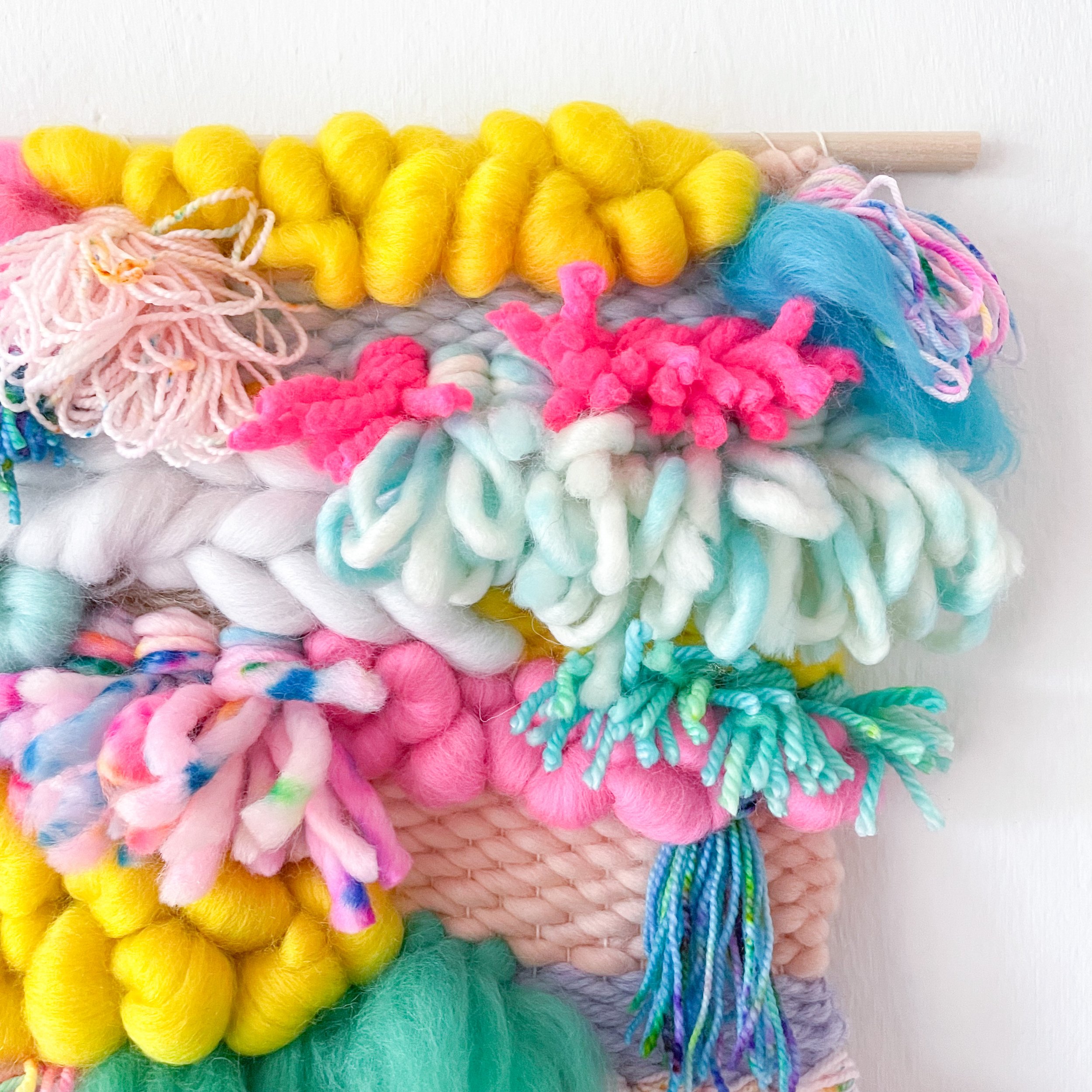 Rainbow hand woven wall hanging — Elizabeth Pawle