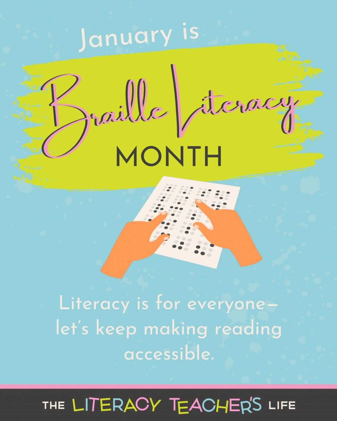 January is Braille Literacy Month&mdash;celebrating accessible reading for all. ✨

Braille isn&rsquo;t just dots on a page. It&rsquo;s independence, education, and connection for blind and visually impaired readers.

THE BACKSTORY: Louis Braille crea