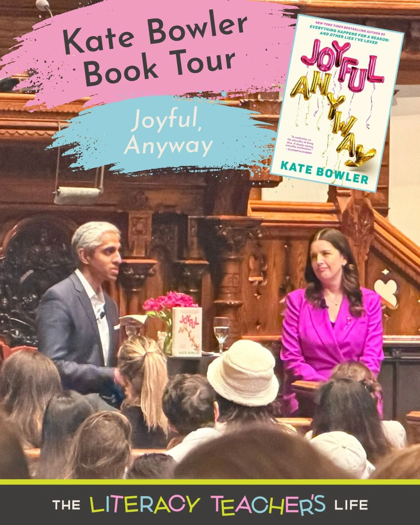 I was in that room and I haven&rsquo;t stopped thinking about it. 🥹📚

Last week I attended the Joyful, Anyway book tour with @katecbowler &mdash; held inside the stunning Sanctuary of Fifth Avenue Presbyterian Church in NYC. Kate was in conversatio