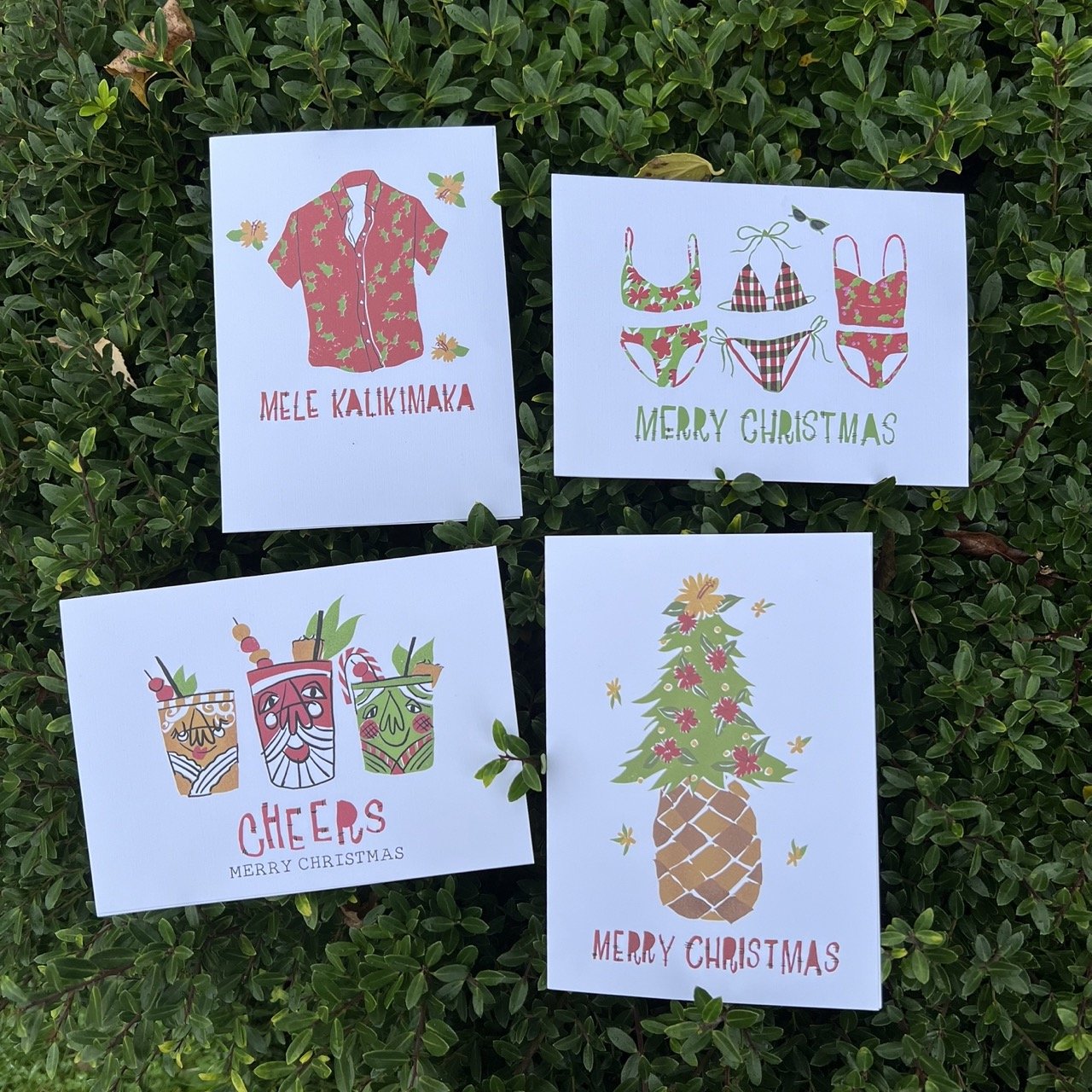 Tiki Holiday Card Set of 4