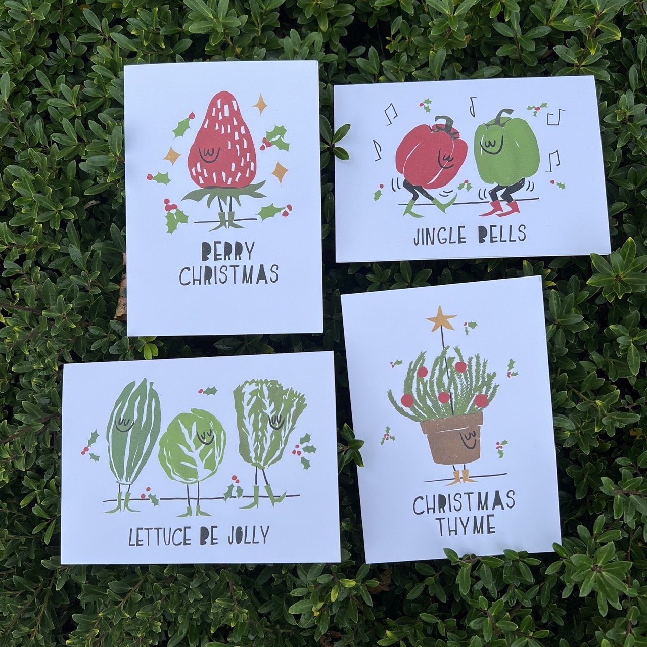 Merry Veg-mas Holiday Card Set of 4