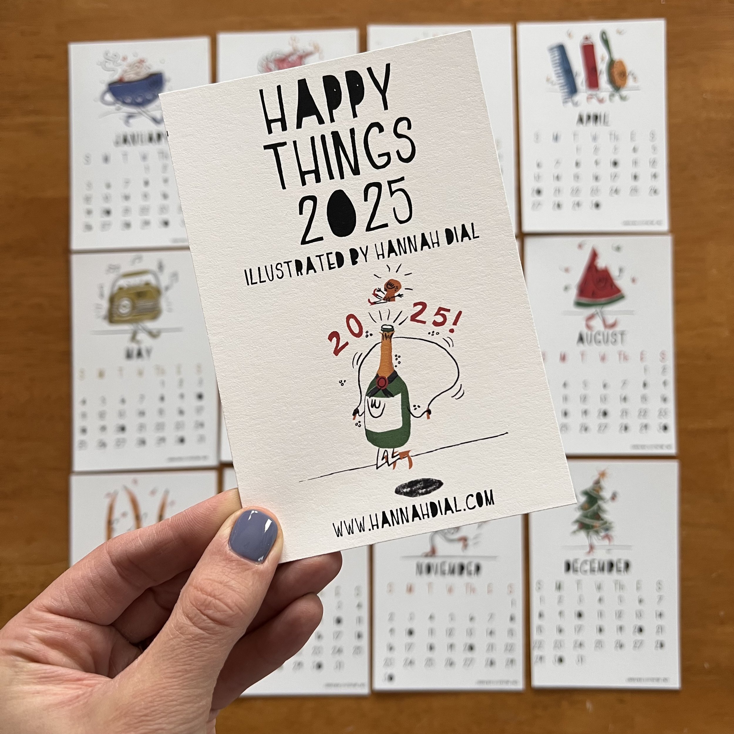 Happy Things 2025 4x6 Calendar