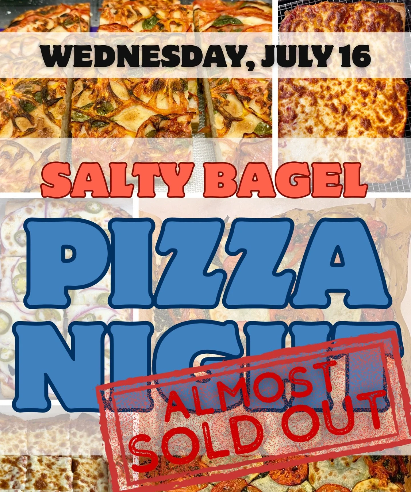 The good news keeps rolling in!*

Pizza night is THIS WEDNESDAY! Woot!

Our pizza is excellent&mdash;and like everything else we sell, it&rsquo;s gluten free. Woot woot!

And there are still a handful of slots available, so you still have a chance to