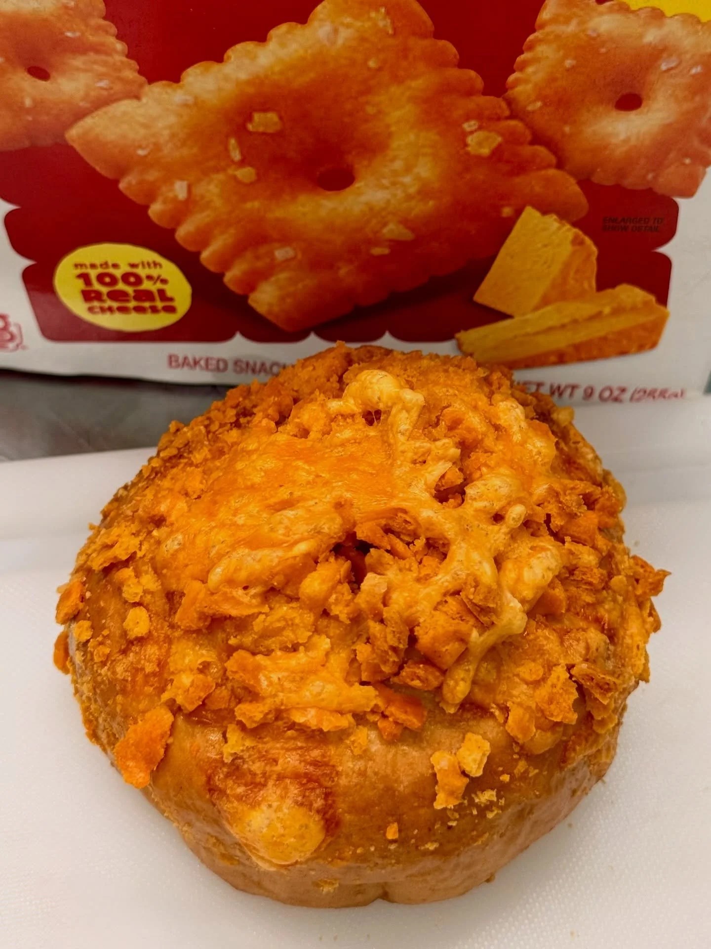 Gluten Free Cheez-its bagels. 

Tonight at @downtownslofarmersmarket.

What a time to be alive. 

#glutenfreecheezits #cheezits #glutenfree #glutenfreefood #glutenfreefoodporn