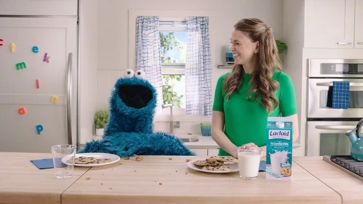 Check out our latest commercial work with @lactaid @suttonlenore and of course the incredible Cookie Monster! 🍪🐄💙