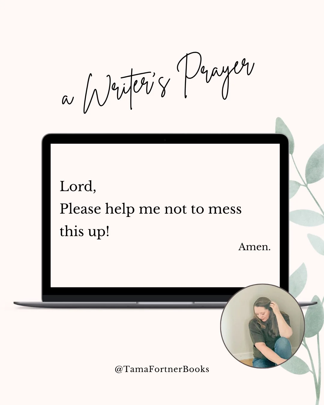 This is the prayer I need not just for writing . . . but also for life!⁠
⁠
Isn't it comforting to know that God's plans are not as fragile as we fear. ⁠
⁠
Even our mistakes are no match for His grace.⁠
⁠
And He works all things together for good!⁠
⁠

