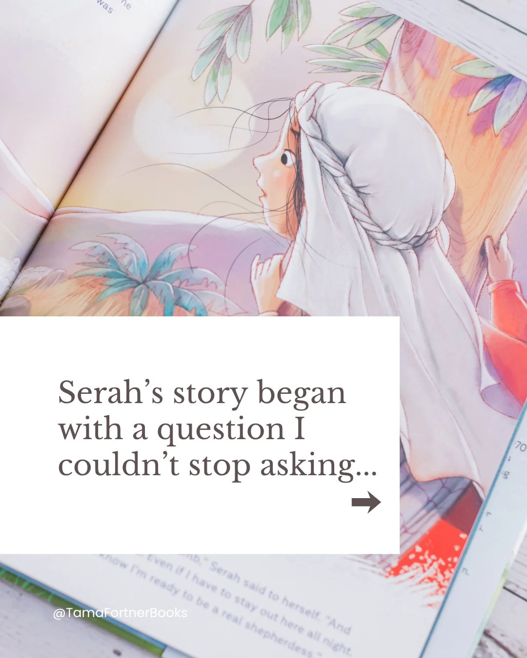 Serah&rsquo;s story began with a question I couldn&rsquo;t stop asking: What if . . .?⁠
⁠
What if a little girl found herself out in those fields near Bethlehem on the night the angels came?⁠
⁠
Then came lots more questions. Why was she in those fiel