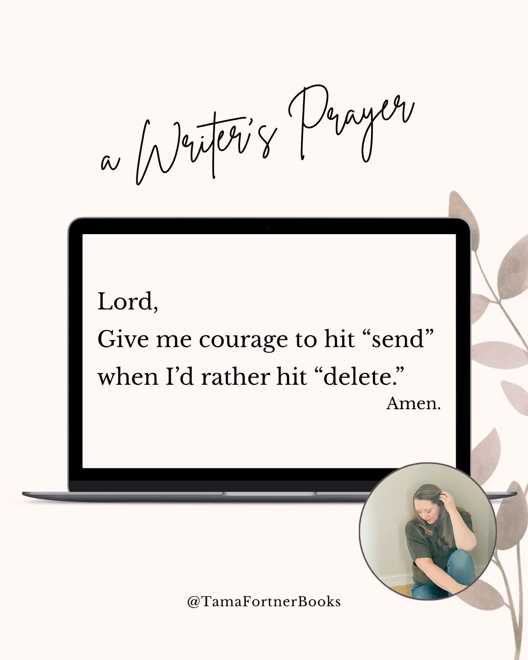 Hitting "send" is one of the bravest things we do as writers, isn't it?⁠
⁠
To send our stories&mdash;these pieces of our hearts&mdash;out into the world.⁠
⁠
This prayer reminds me that while the fear is real, I can't allow it to stop me fro