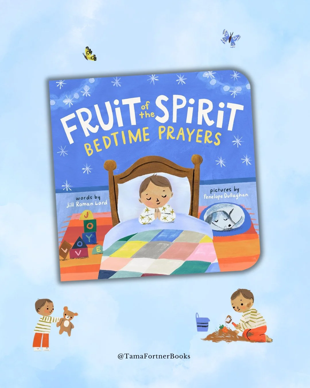 Book Review 📚❤️📚⁠
⭐️ ⭐️ ⭐️ ⭐️ ⭐️⁠
⁠
A little boy settles down to sleep and offers up a prayer of praise in this latest book by Jill Roman Lord. Engaging artwork by Penelope Dullaghan illustrates how the little boy saw the fruit of the Spirit at wor