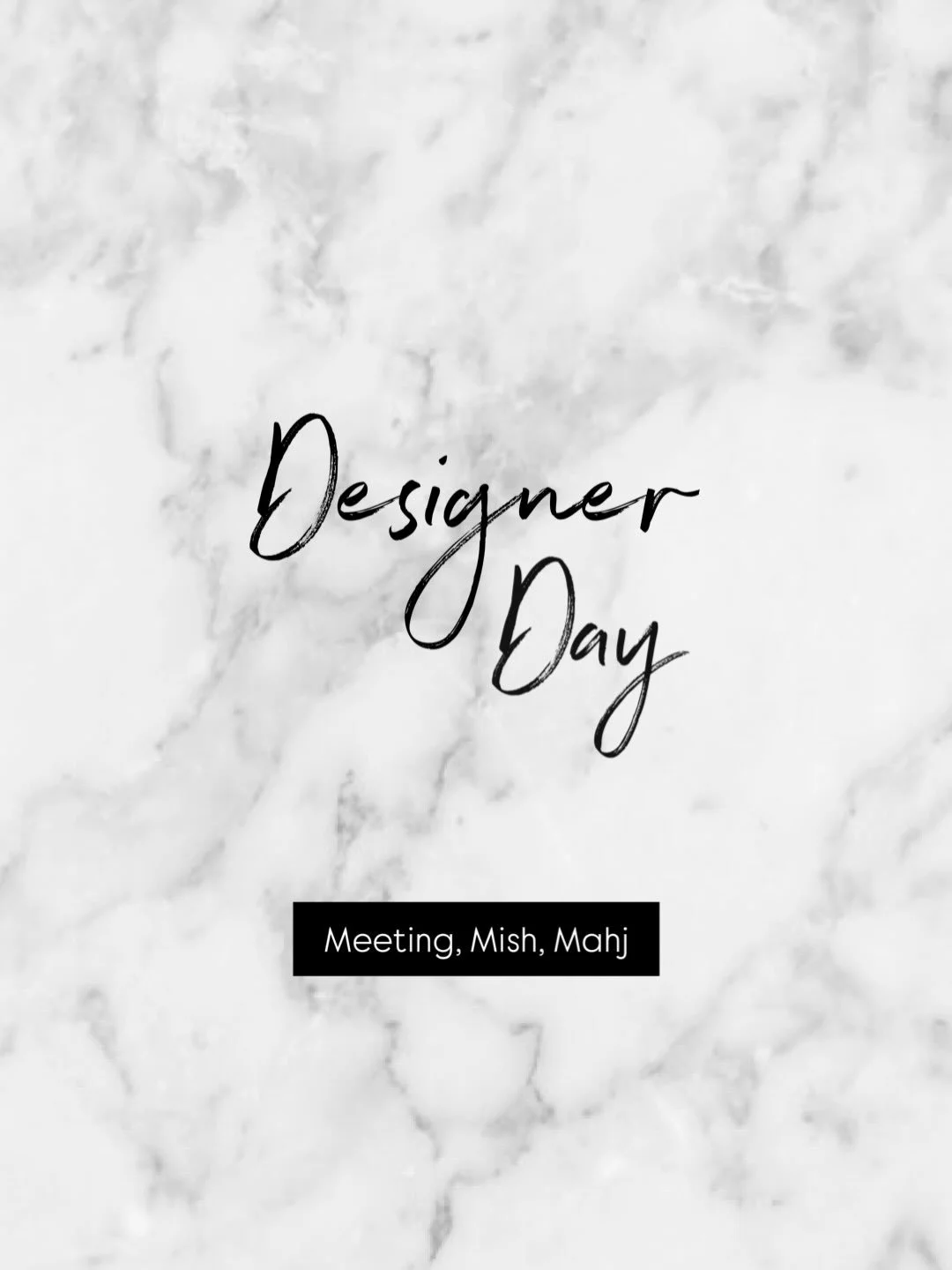 Meeting, @mish.deli + Mahj = the perfect Designer Day