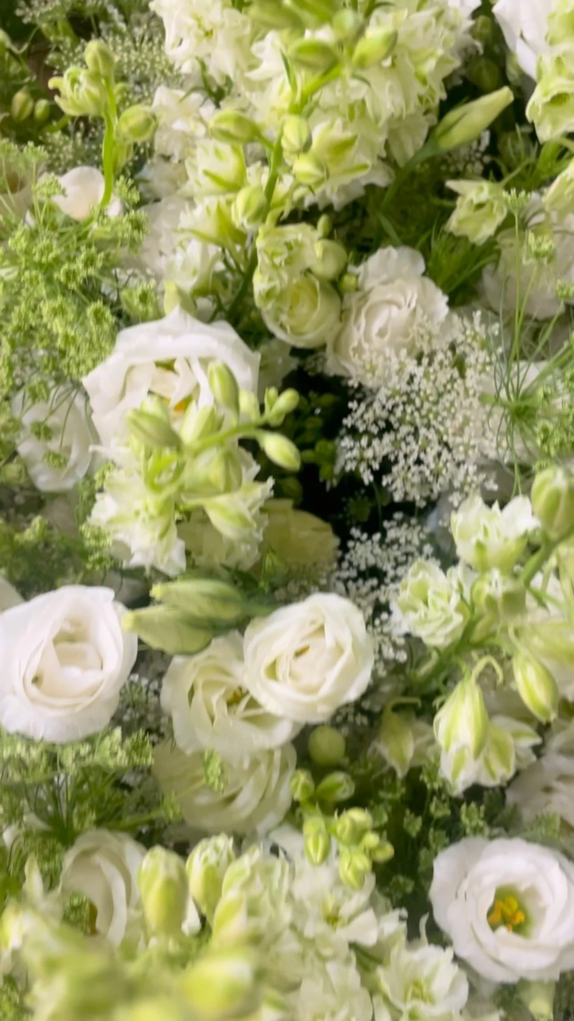 Local, seasonal flowers made this classic white palette anything but boring ๐ค