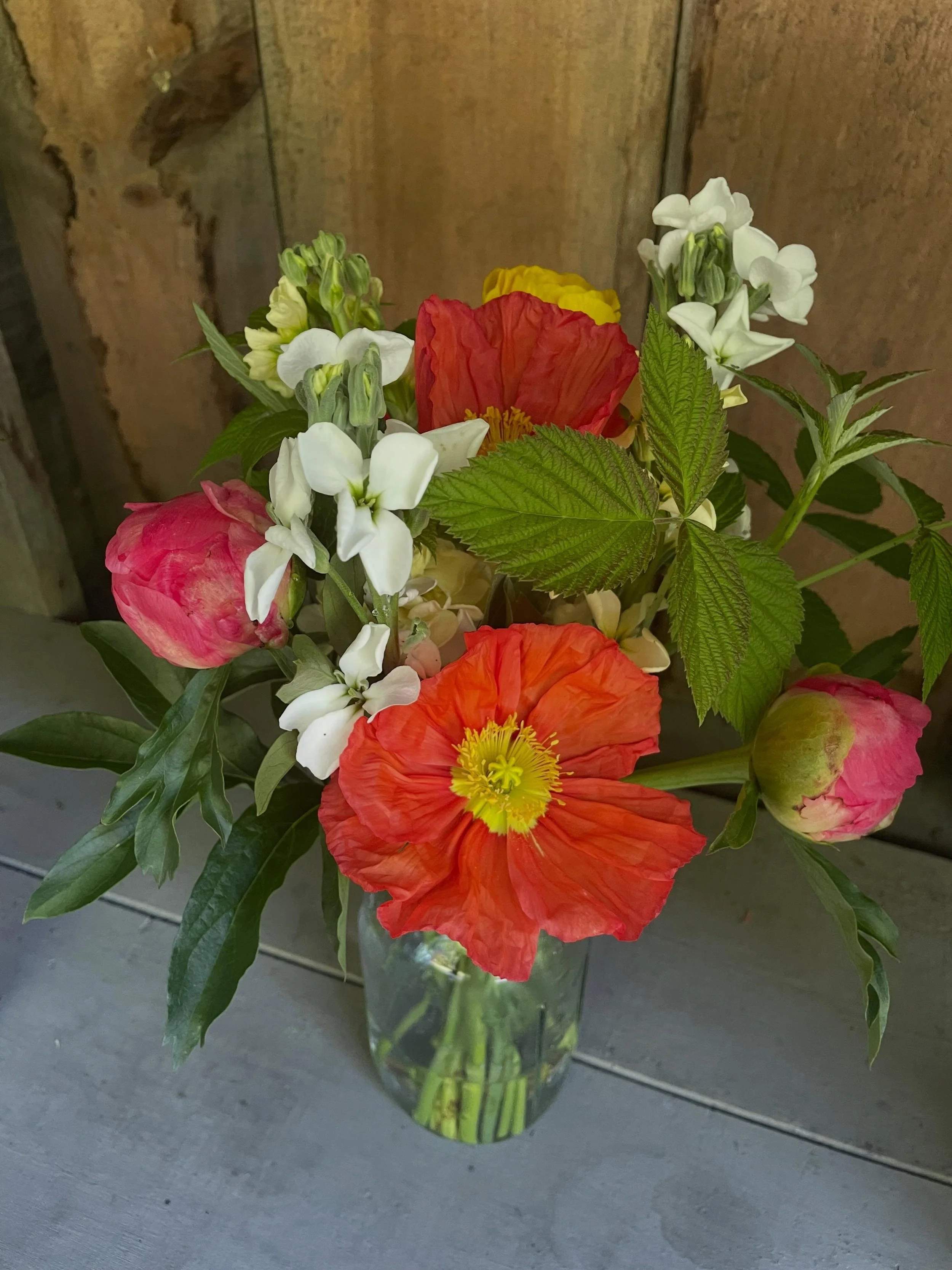The peonies are starting off strong with the corals! It&rsquo;s a good day to visit the stand for flowers 🌸