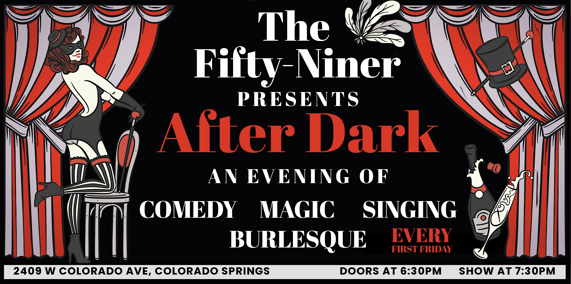 THE FIFTY-NINER AFTER DARK - An Adult Variety Show at The Fifty-Niner - arts event in Colorado Springs on September 4, 2026