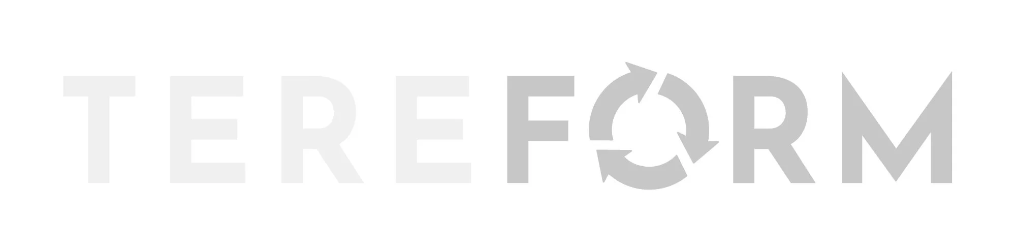 Recycling symbol integrated into the word "RECRUIT" with the letters in gray.